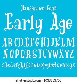 Handwritten calligraphy font. Vector alphabet. Hand drawn letters