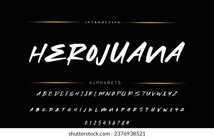  letra caligráfica manuscrita. Alfabeto vectorial. Letras dibujadas a mano