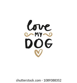 Handwritten calligraphy, lettering, phrase. Animal subject. Vector, clipart, isolated details.