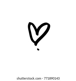 Handwritten calligraphy / I LOVE YOU / Korean greeting - vector