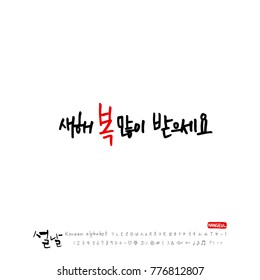 Handwritten calligraphy / New Year's Day greeting / Happy New Year - vector