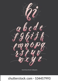 Handwritten calligraphy quote font - letters.