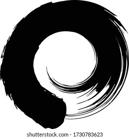 Handwritten circle A circle drawn with a brush