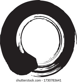 Handwritten circle A circle drawn with a brush
