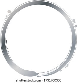 Handwritten circle A circle drawn with a brush