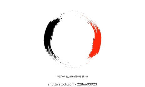 handwritten circle symbol  ,hand drawn elements , flat Modern design isolated on white background ,Vector illustration EPS 10