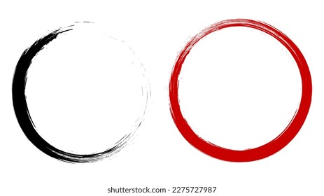 handwritten circle symbol of Japan ,Vector illustration EPS 10
