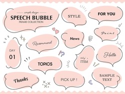 Handwritten Cloud Speech Bubble Frame Set