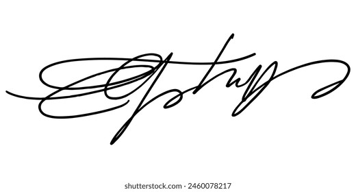 Handwritten collection of fake scribble signature in ink. Handwritten set of inked autographs. Collection of imaginary scribble signatures. 
