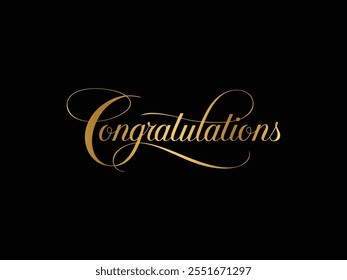 Handwritten Congratulations Text Design, Congratulations Lettering Art, Elegant Modern Congratulations Typography