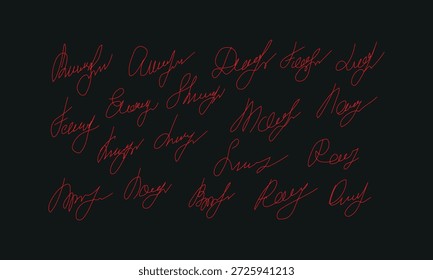Handwritten Cursive Motivational Words Typography on Dark Background