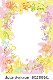 Handwritten cute flower poster