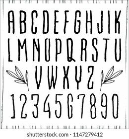 Hand-written direct script, mascara graphics