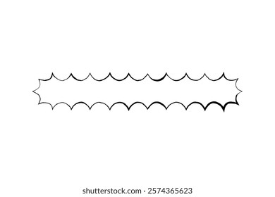 Handwritten and doodle style simple line shouting callouts