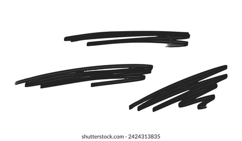 Garabatos, Garabatos Y Garabatos Escritos A Mano. Trazos Espontáneos Y Lúdicos Que Representan Patrones Abstractos O Aleatorios