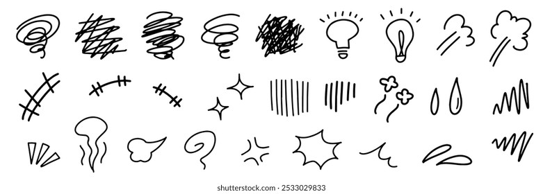 Handwritten effect illustration icon for emotion