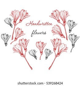 Handwritten flowers