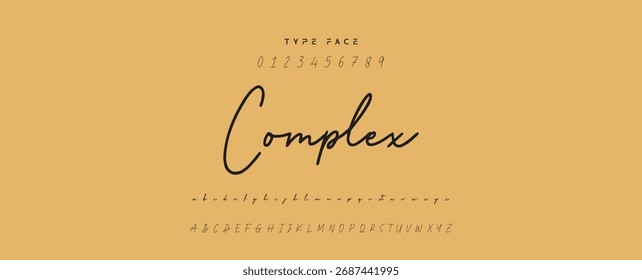 Handwritten Font Calligraphy Logotype Script Font Type Font lettering handwritten, Illustration vector, for design