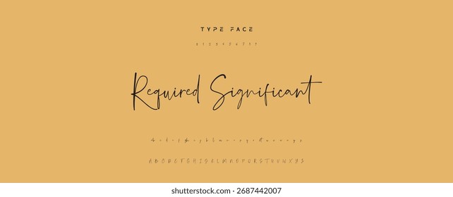 Handwritten Font Calligraphy Logotype Script Font Type Font lettering handwritten, Illustration vector, for design