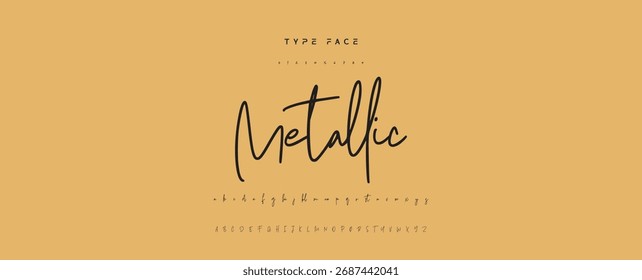 Handwritten Font Calligraphy Logotype Script Font Type Font lettering handwritten, Illustration vector, for design