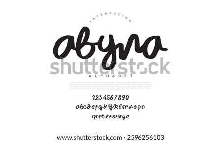 Handwritten font Calligraphy Logotype Script Brush Font Type Font lettering handwritten
