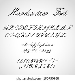 Handwritten Font, ink sketch style