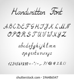 Handwritten Font, ink sketch style