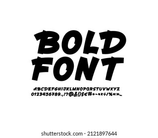 Handwritten font, script alphabet, hand drawn typeface in style of comics, vector illustration 10EPS