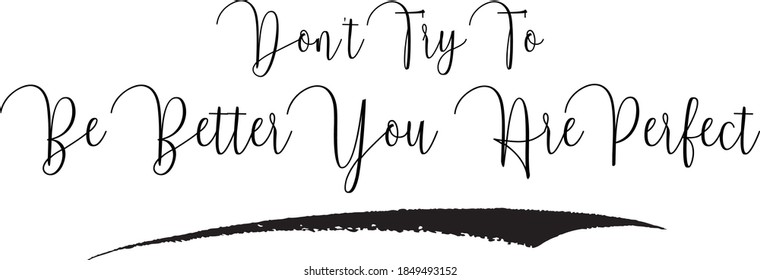 Tipografía de letra manuscrita Texto Cita positiva sobre fondo blanco