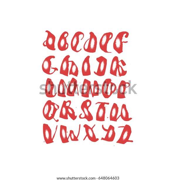 Handwritten Font Your Design Stock Vector Royalty Free