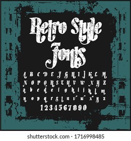 Handwritten fonts and alphabets, calligraphic characters, numbers and vintage vector illustrations named Happy Mother´s Day