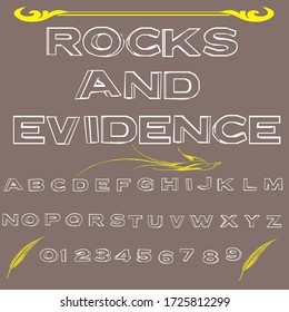 Handwritten fonts and alphabets, letters, calligraphic characters, numbers and vintage vector illustrations 