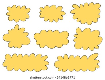 Handwritten frame set, pop form, vector