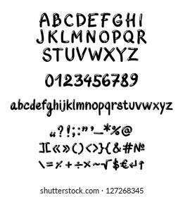 handwritten gel font vector on white background