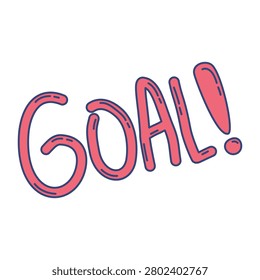 handwritten goal text exclamation mark