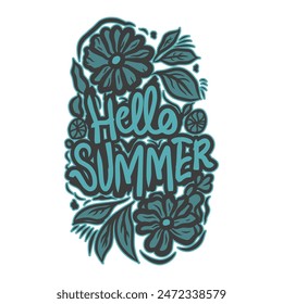 handwritten graffiti art about summer