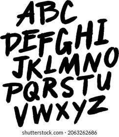 Handwritten Graffiti Font Brush Marker Hand Drawn Alphabet Type design 