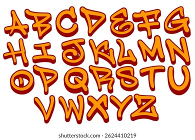 Handwritten graffiti font with dynamic strokes and lines, combining organic hand-lettering with structured elements. Perfect for modern street art designs, creative posters, and expressive typography.