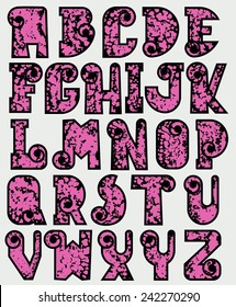 Handwritten grungefont type