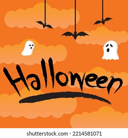 handwritten halloween font with halloween theme background