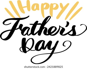 Handwritten "Happy Father's Day" calligraphy text