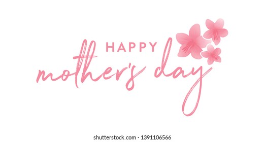 Handwritten Happy Mother's Day, Mother's Day Background, Mom Appreciation, Mom's Day, Mother's Day Greeting Card, Instant Digital Print, Parent's Holiday, Vector Illustration Background