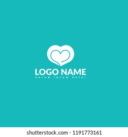 Handwritten heart logo concept