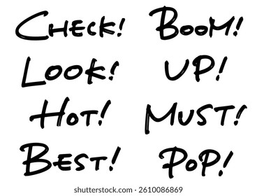 Handwritten Highlight Words for Promotion and POP