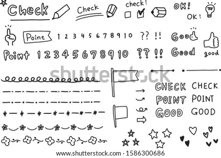 Handwritten illustration check and points