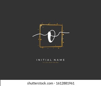Handwritten initial letter O for identity and logo. Vector logo template with handwriting and signature style.