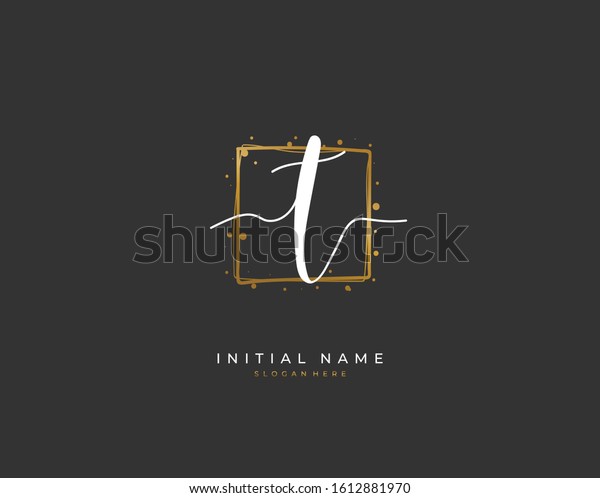 Handwritten Initial Letter T Identity Logo Stock Vector (Royalty Free ...