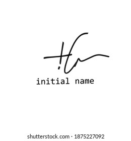 Handwritten initials HA for identity or logo.