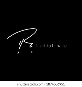 Handwritten initials RA, for identity or logo.