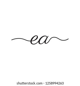 handwritten initials vector logo